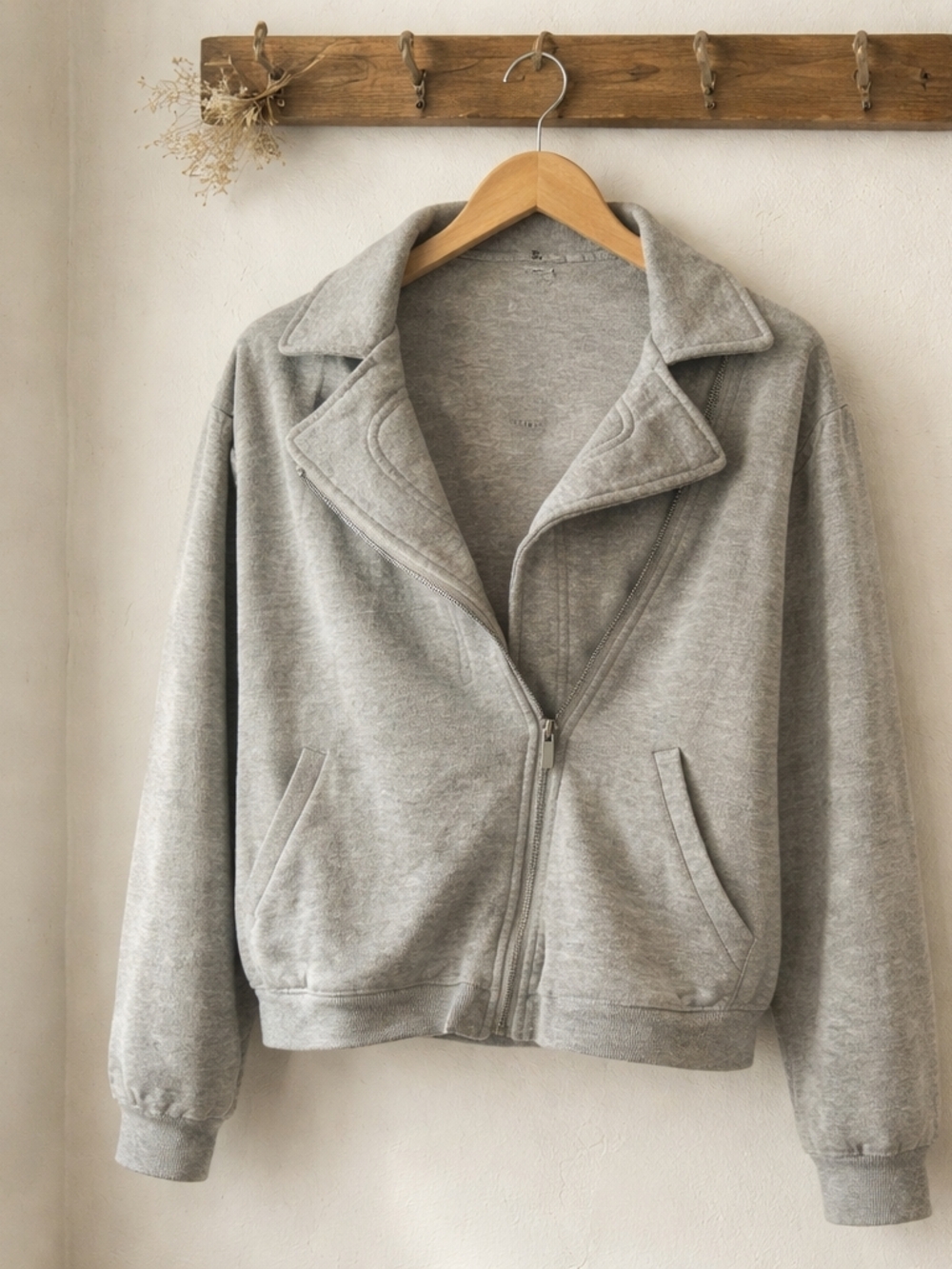 Lauren Conrad Gray Zip-Up Jacket Size Medium cropped - Picture 2 of 6